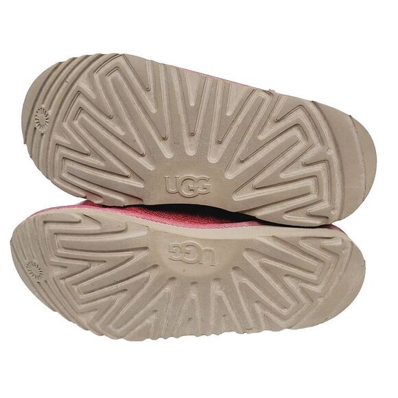 Ugg Classic II‎ Boots 5 Red Shimmer Leather Wool Shearling Lined Pull-On - Picture 11 of 11